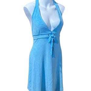 Halter Dress Terry Cloth Lounge Dress FABLETICS Pink Terry Cloth Tennis  Lounge Halter Babydoll DRESS