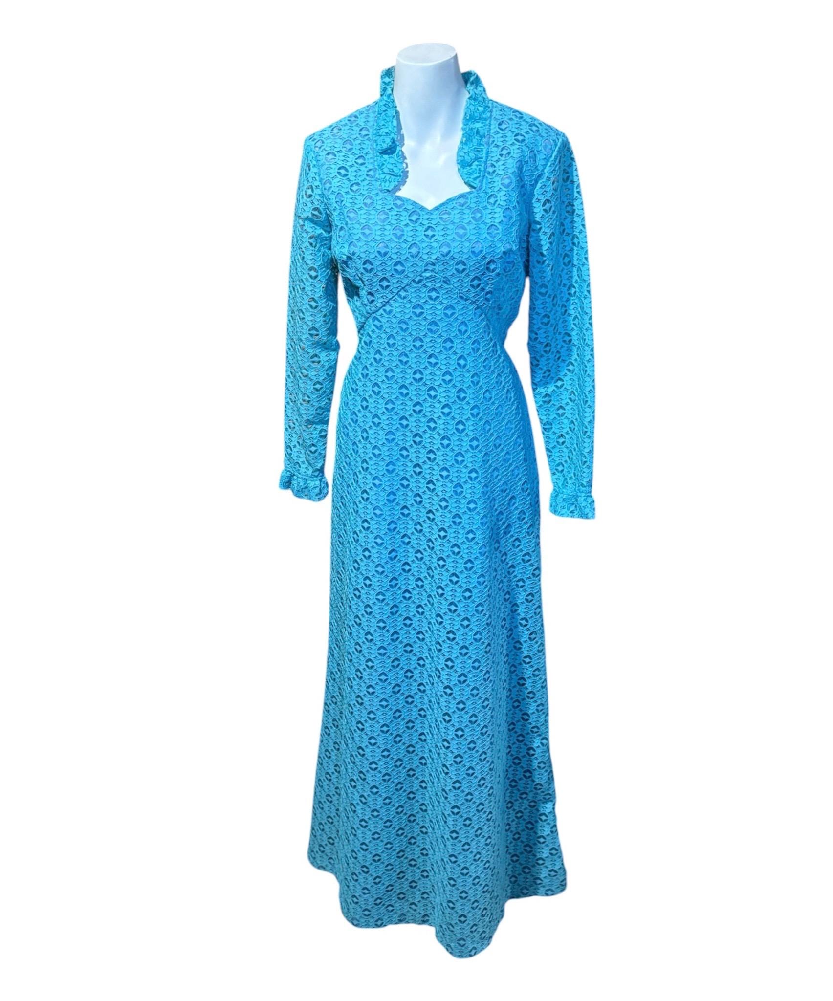 Lace Turquoise Dress - Etsy