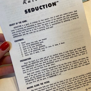 Vintage Seduction Board Game: Retro Adult Party Game NOS image 9
