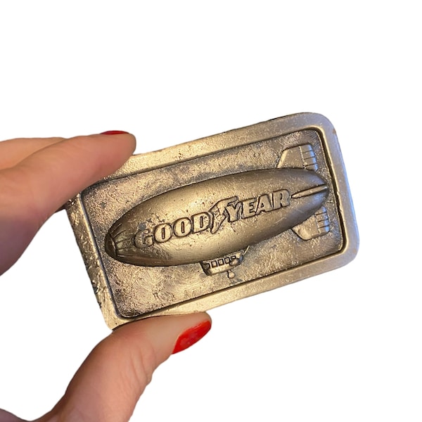 Vintage Goodyear blimp belt buckle