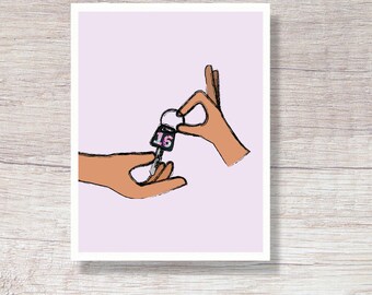 PRINTABLE Handing Over The Keys Birthday Card - Lavender