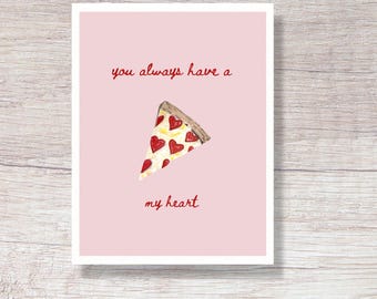 PRINTABLE Pizza My Heart Valentine’s Day Card