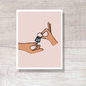 PRINTABLE Handing Over The Keys Birthday Card - Light Pink