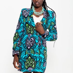 African print blazer dress - matching items available