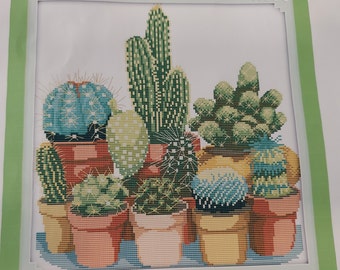 Counted CrossStitch Kit, Potted Cacti