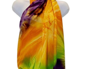 Tie Dye Sarong Pareo Beach Wrap Cover Dress 62" x 45' with Fringes 2"