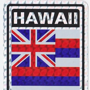 Hawaii State Flag and Hawaii Native Flag Bumper Vinyl Decal Stickers