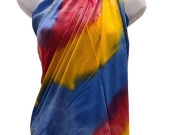 Tie Dye Sarong Pareo Beach Wrap Cover Dress