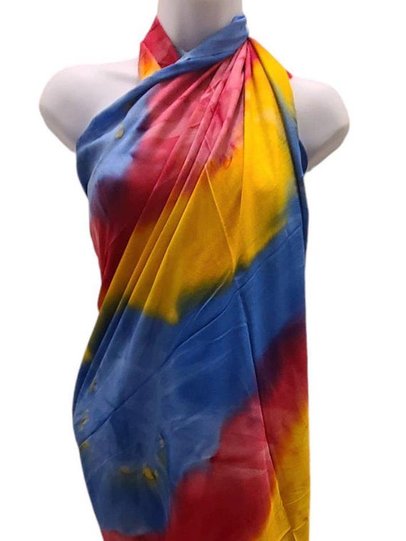 Tie Dye Sarong Pareo Beach Wrap Cover Dress