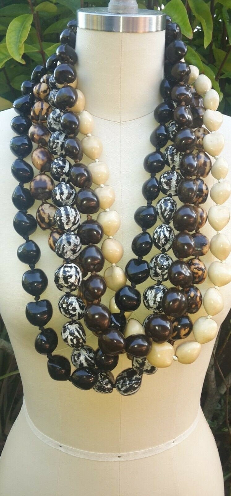 NEW Kukui Nut Lei Necklace Hawaiian Wedding Luau Graduation – Basic C…