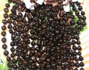 Best Quality 32" BROWN Kukui Nut Necklace Lei Wholesale 15 Pcs or 30 Pcs