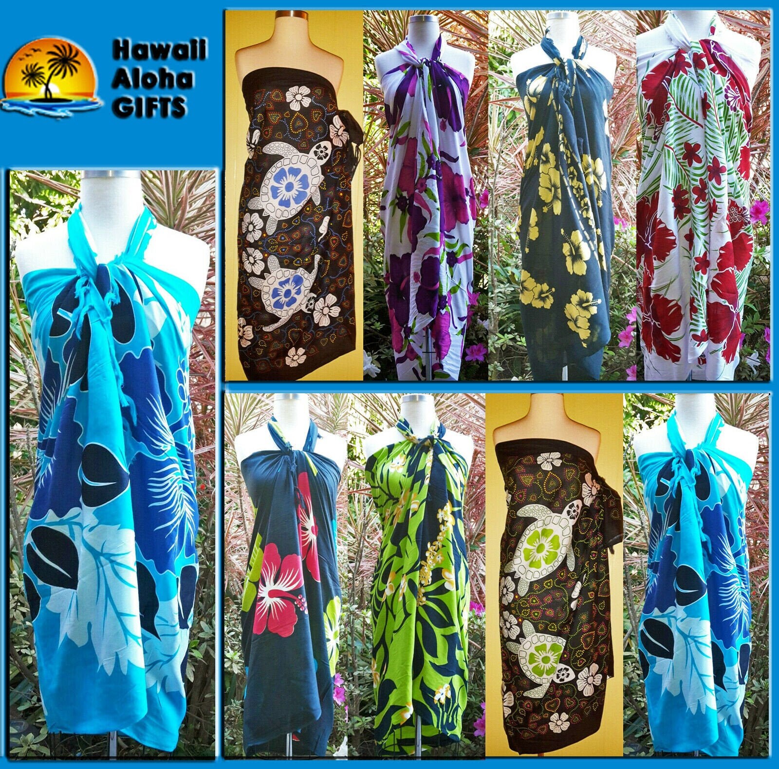 New Hawaii Sarong Pareo Tropical Cruise ...