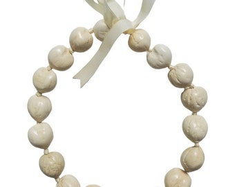 Real Kukui Nut 18" Chokers Necklace Kids Leis Graduation Birthday Wedding Luau