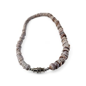 Puka Shell Necklace Lei Purple Color