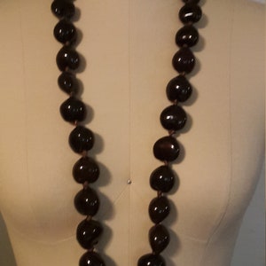 New 32 Best Quality BROWN Kukui Nut Necklace Lei image 3