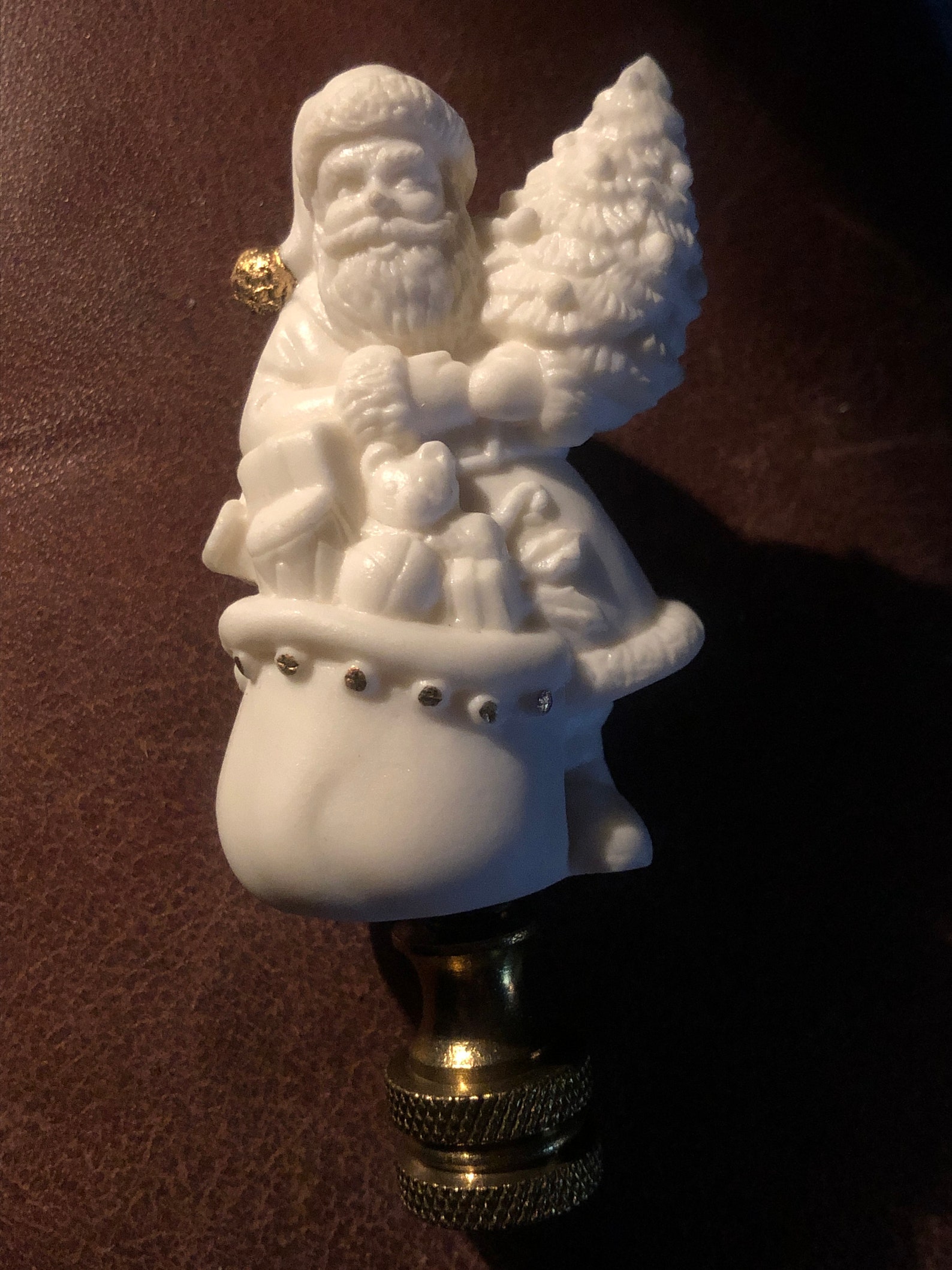 Lenox Santa lamp topper finial Etsy