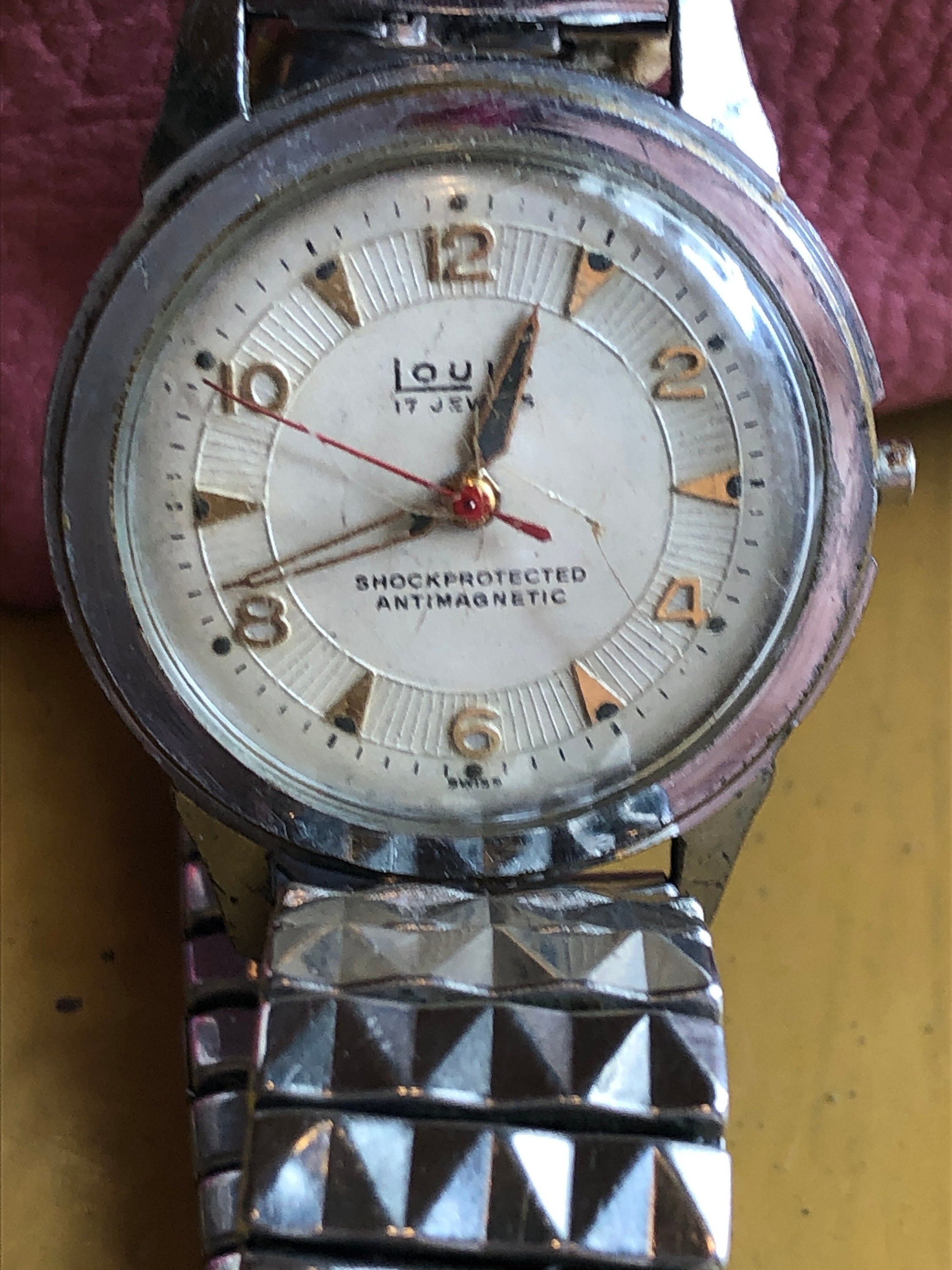 Louis 17 jewel Swiss made automatic watch | Etsy
