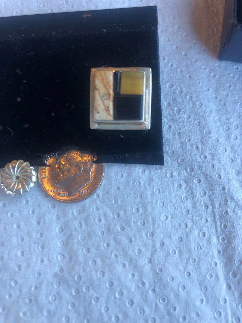 Sterling stone earrings pierced