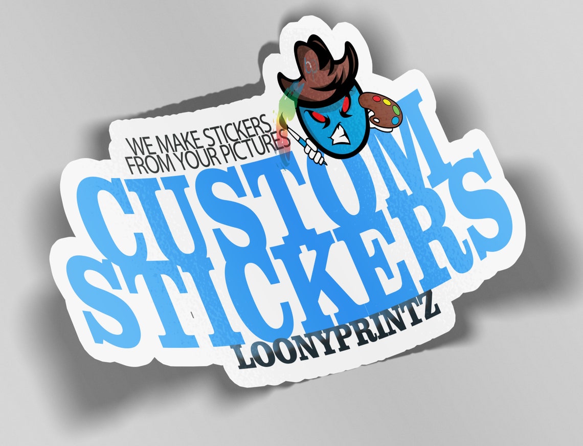 Custom Stickers Bulk Set. Logo Decals Printed on Waterproof Etsy