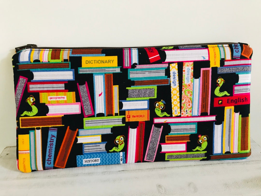 Bookworm Pencil Pouch, Back to School Zipper Pouch - Etsy