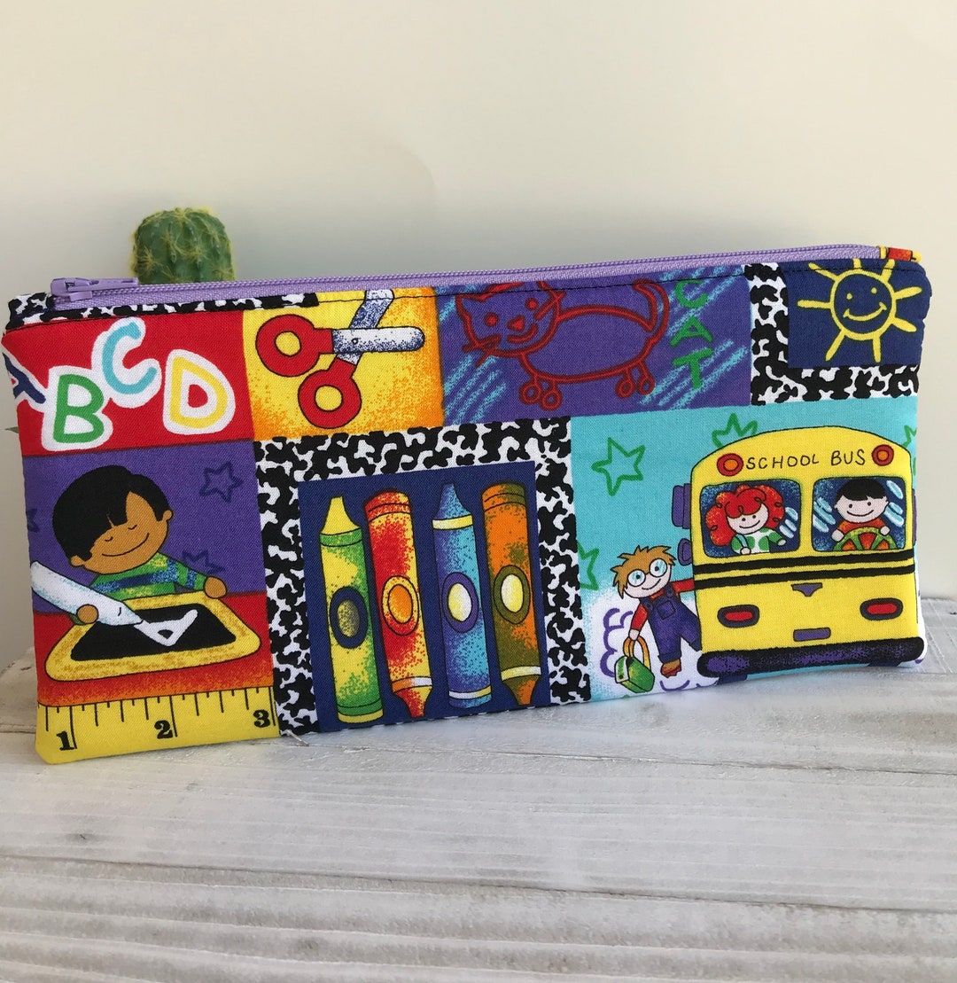 Pencil Pouch Zipper Pouch Back to School Pencil Case Etsy
