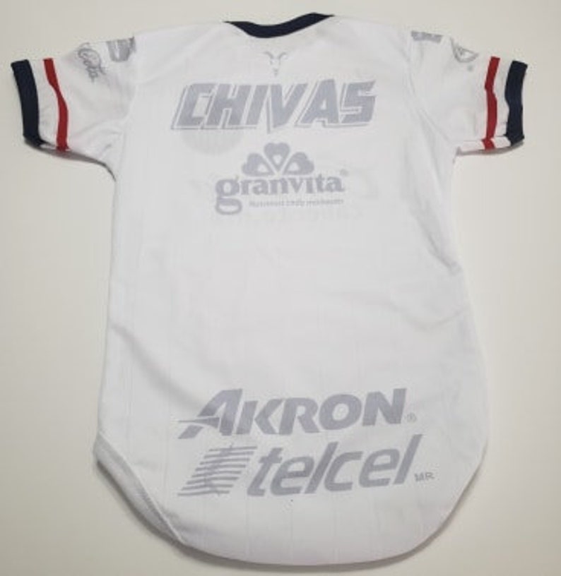 Chivas Gal\u00e1cticas de Guadalajara Mameluco de Bebe Baby Body Suit Personalizado con Nombre y N\u00famero Baby Soccer Jersey Liga Mx