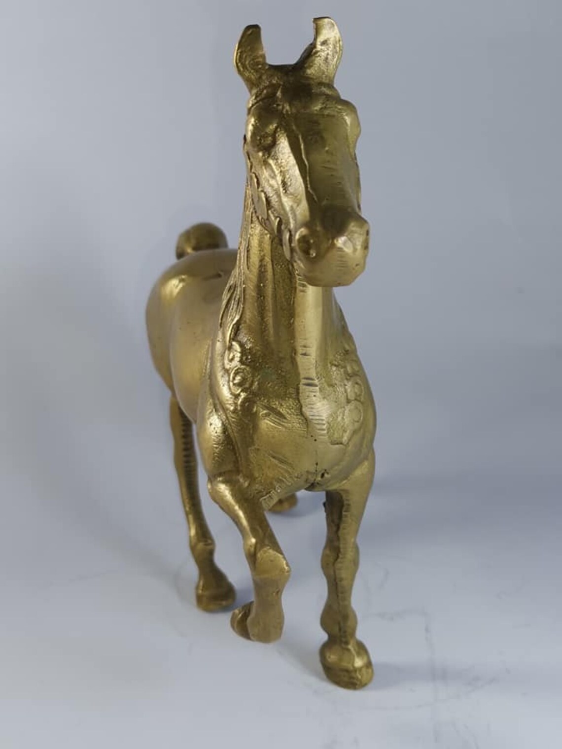 Old Copper Carving Statue Horse Antique Home Decoration Etsy