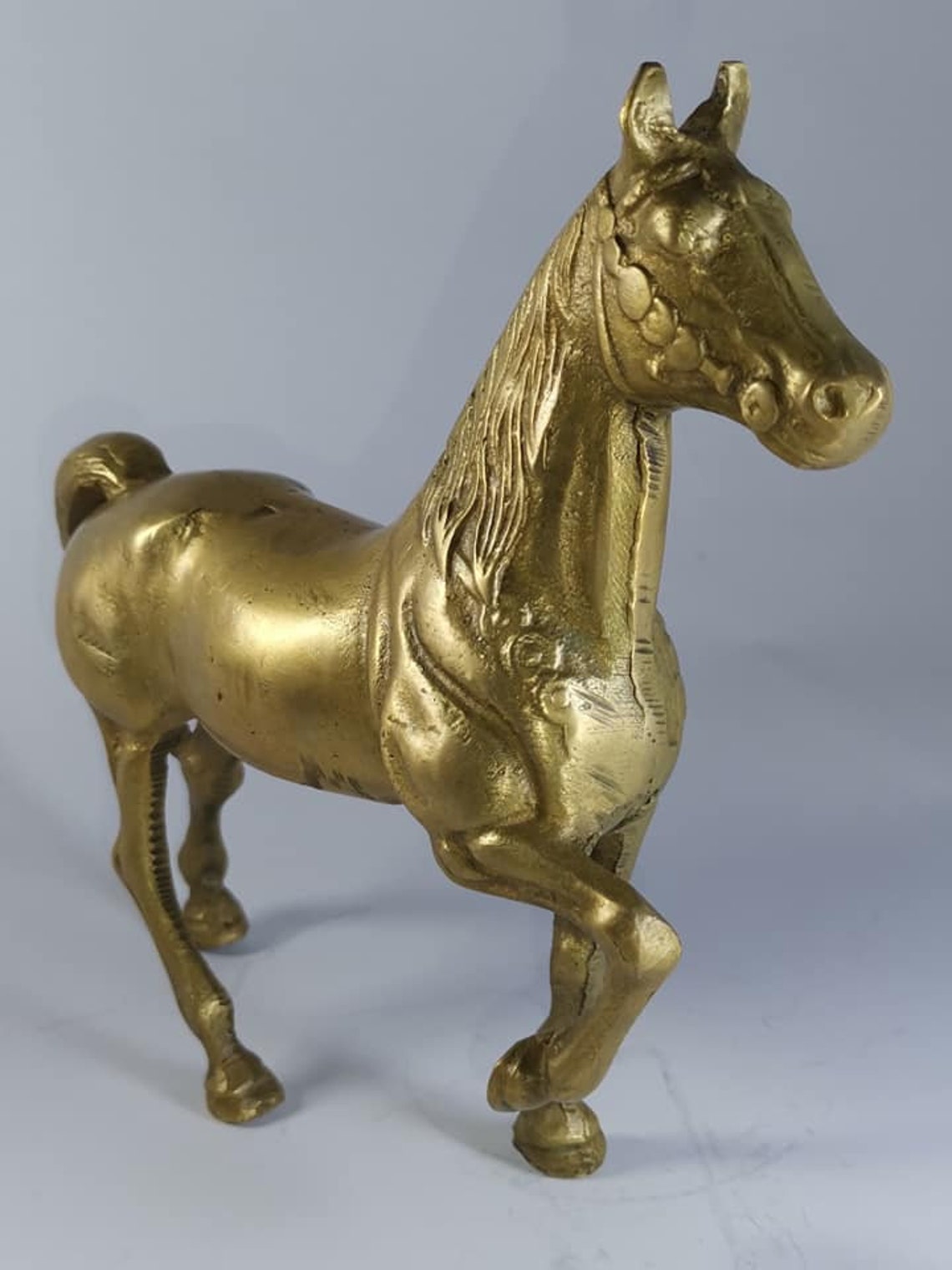 Old Copper Carving Statue Horse Antique Home Decoration Etsy