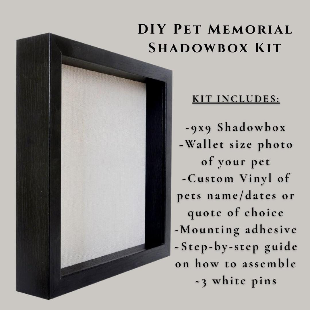 DIY Pet Memorial Shadowbox Kit - Etsy