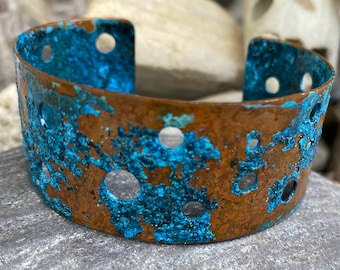 Copper & Turquoise Modern Cuff Bracelet