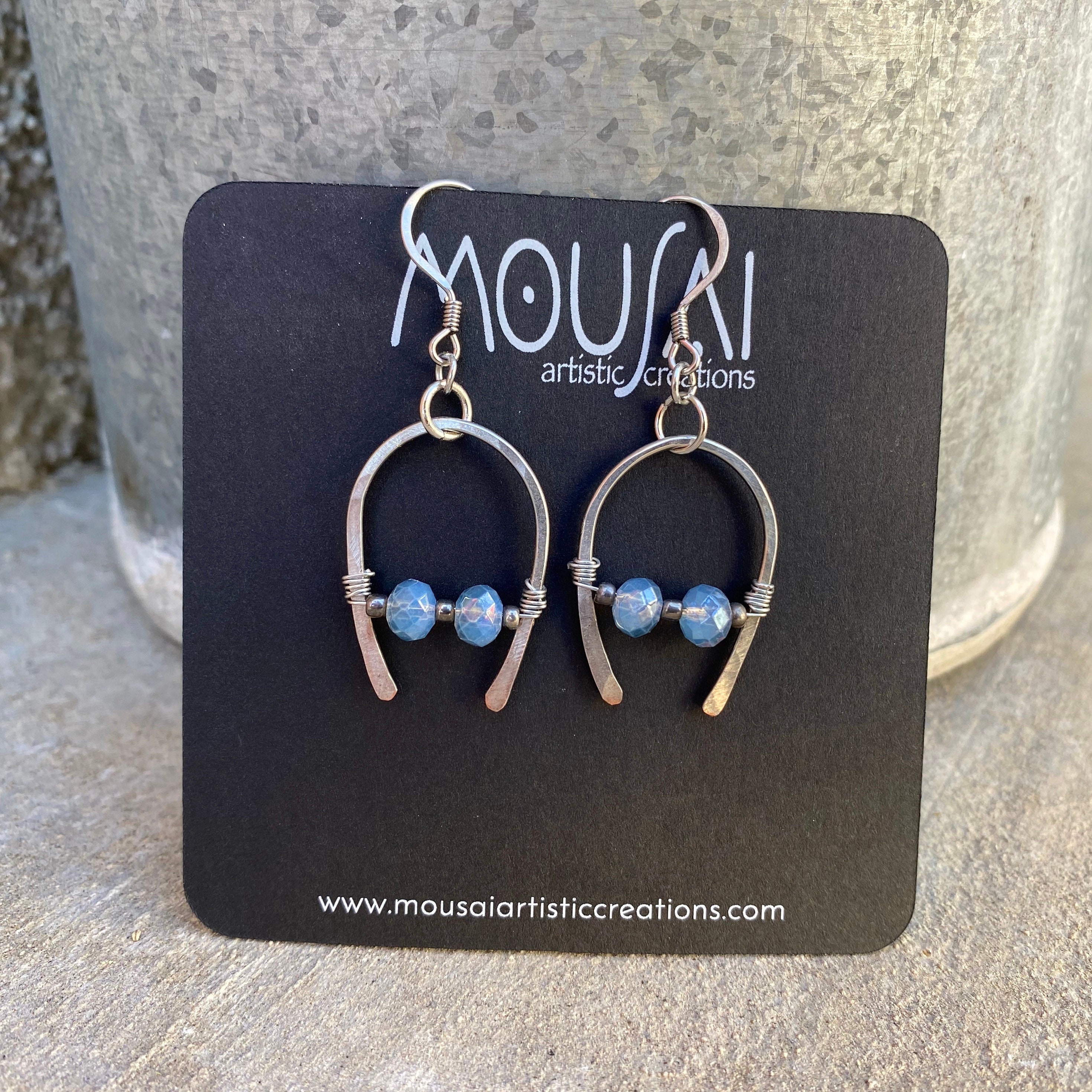 Hammered Horseshoe Earrings Etsy