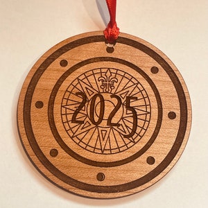 2025 Disney Cruise cabin door number Christmas ornament - cherry wood Fish extender FE gift idea 2024 customizable