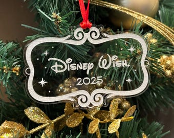 Disney Wish Door Number Christmas Ornament - Cruise Line Fish