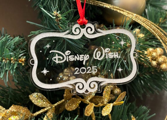 Disney Wish Door Number Christmas Ornament - Cruise Line Fish