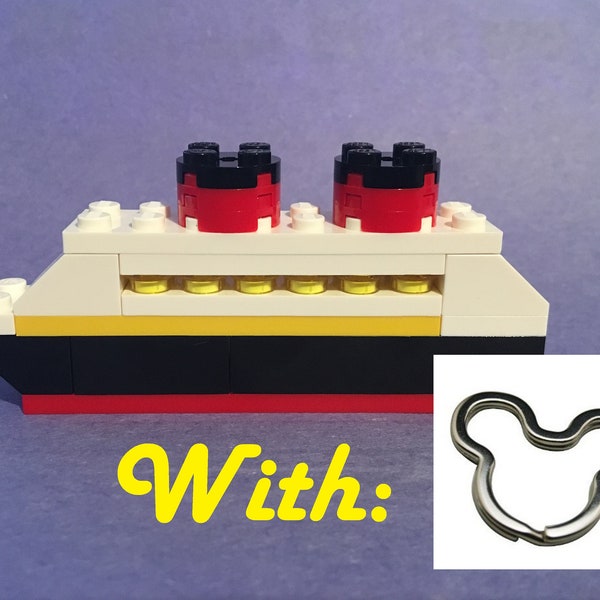 Disney Inspired Lego® Cruise Ship & Key Ring Combo - Fish Extender gift idea for girls, boys, teens and dads - Fantasy. Wonder, Dream