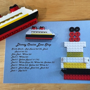 Disney Cruise Ship made of new Lego® Bricks - pick your ship - Fish extender FE gift idea Halloween Very Merrytime Star Wars pirate Believe image 9