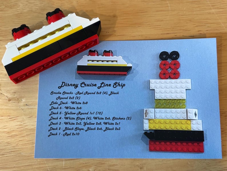 Disney Cruise Ship made of new Lego® Bricks - pick your ship - Fish extender FE gift idea Halloween Very Merrytime Star Wars pirate Believe image 9