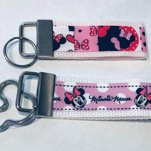 Minnie Mouse themed key ring / Key chain fob or backpack pull  - Disney Cruise Fish extender gift idea for kids, boys, girls and teens