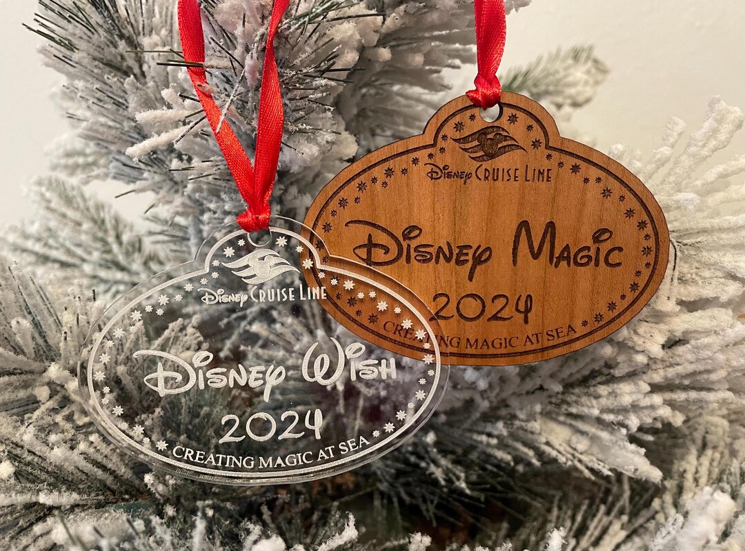 2026 Disney Cruise Christmas Ornament - Cast Member Name Tag Style