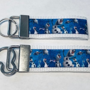 Olaf Frozen themed key ring / chain fob backpack pull  - Disney Cruise Fish extender gift idea kids, boys, girls and teens