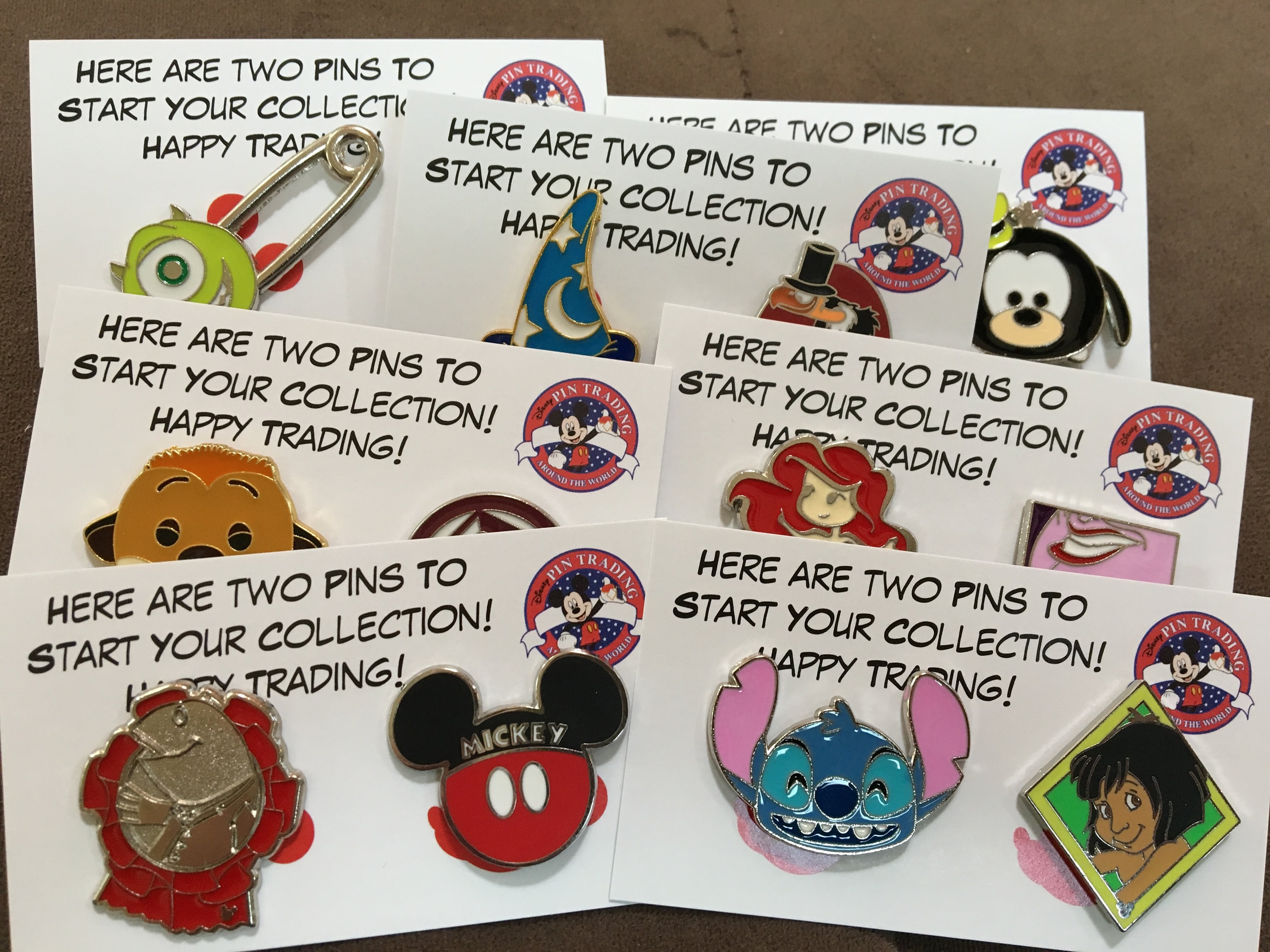 Disney Pin Trading Starter Set pick your character Hidden Etsy