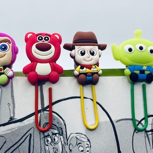 Toy Story character bookmarks - Disney cruise fish extender gift idea for boys, moms, dads - Woody Buzz Lightyear Lotso Alien