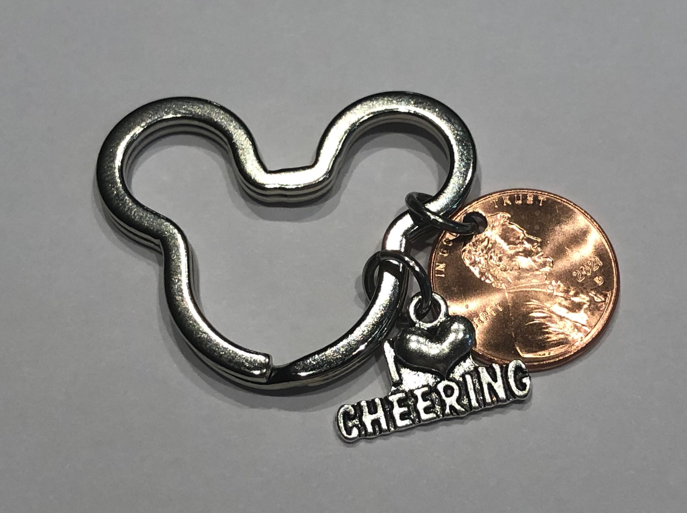 Cheerleader Keychain Love To Cheer Heart Dance Key Chain Cheerleading Charms