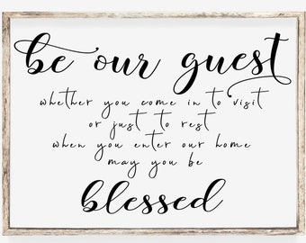 Be Our Guest Printable Etsy