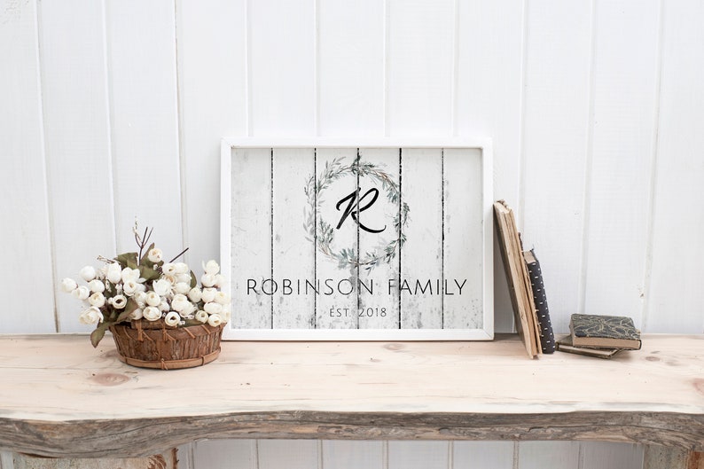 Custom Last Name, Family Last Name Wreath Sign, Farmhouse Family