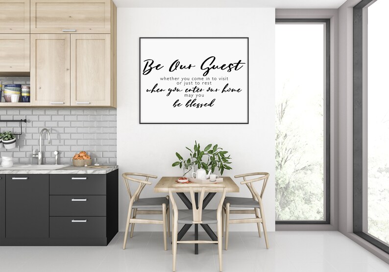 Be Our Guest Guest Room Decor Guest Room Wall Art Quote Etsy