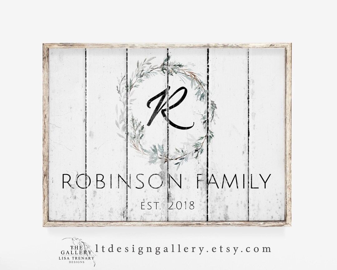 Custom Last Name, Family Last Name Wreath Sign, Farmhouse Family
