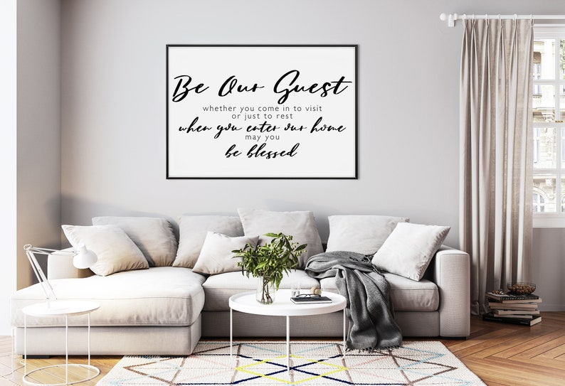 Be Our Guest Guest Room Decor Guest Room Wall Art Quote Etsy