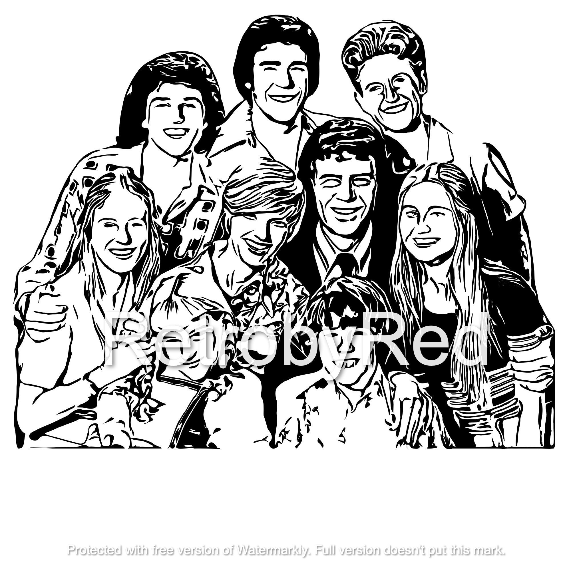 Brady Bunch SVG Etsy Australia Brady Bunch SVG Etsy Australia