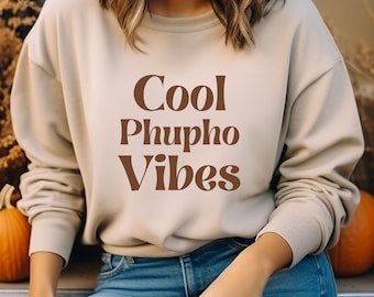 Cool Phupho Vibes-tröja för Desi-moster Indien Pakistan Phuppo Desi-kläder för Eid-present till pakistansk moster present till sydasiatiska kläder